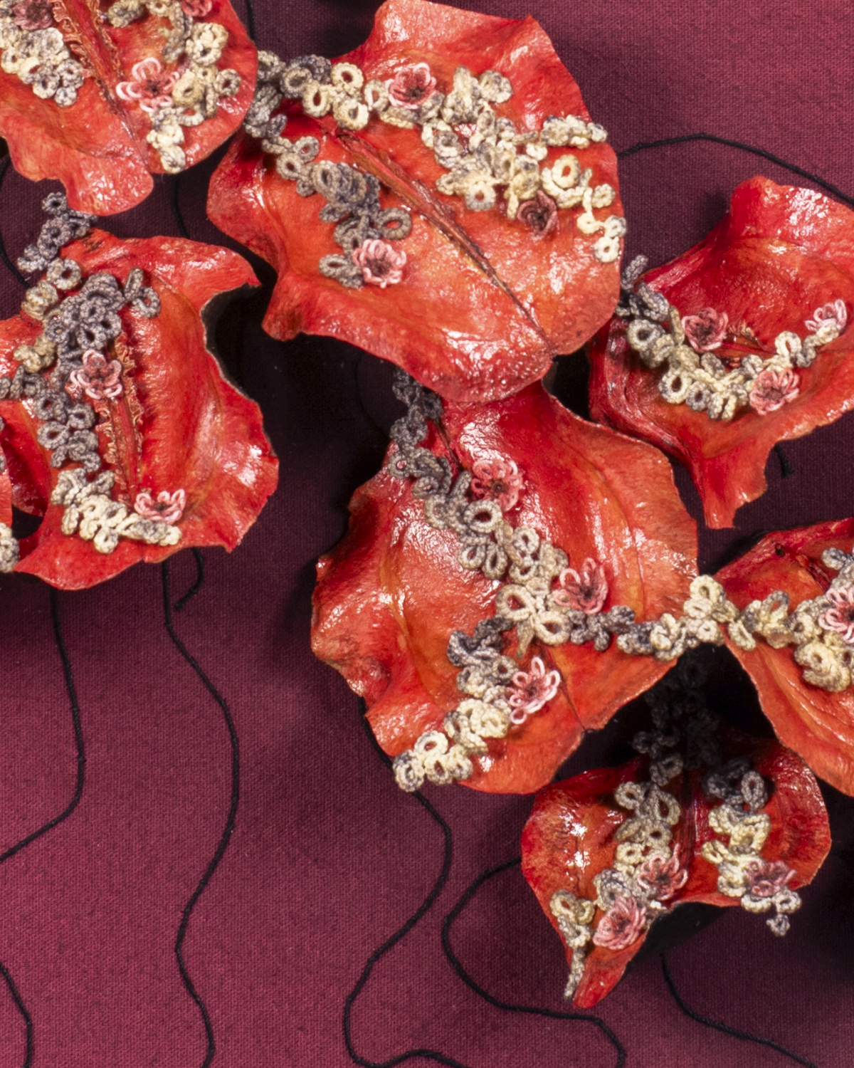 fine art textile sculpture tatted lace